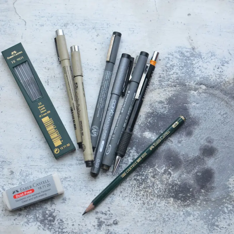Graphite Pencil Set – 19 Pieces (10B–6H)